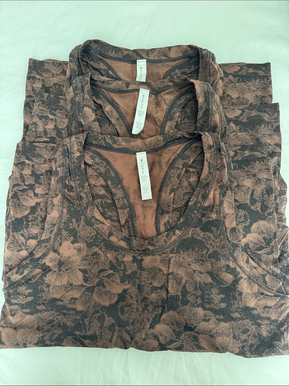 Athleta Momentum Floral Tank Top - Brown/Black  Small